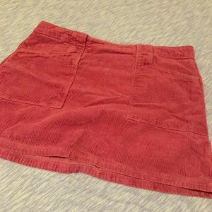 Berry corduroy mini skirt